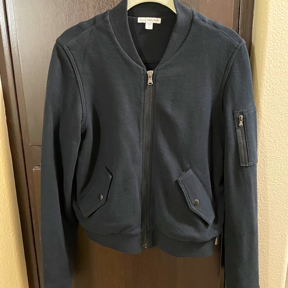 James Perse fleece bomber jacket